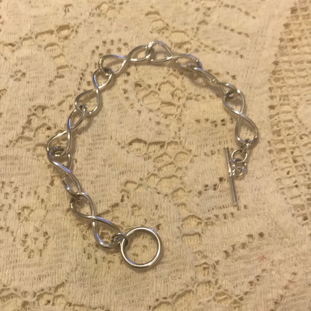 Infinity symbol Sterling Silver bracelet.